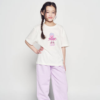 KIDS HEART ALIEN SHORT SLEEVE T-SHIRT CREAM