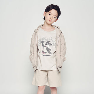 KIDS CARTOON CHINCHILLA SHORT SLEEVE T-SHIRT LIGHT GRAY
