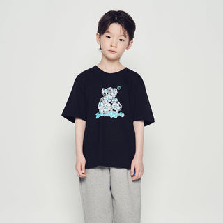 KIDS STAR BEAR SHORT SLEEVE T-SHIRT BLACK