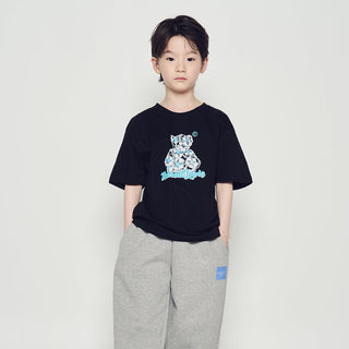 KIDS STAR BEAR SHORT SLEEVE T-SHIRT BLACK