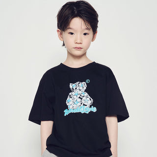 KIDS STAR BEAR SHORT SLEEVE T-SHIRT BLACK
