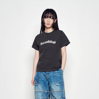 SHOOTING LOGO PIGMENT WOMAN SHORT SLEEVE T-SHIRT CHARCOAL