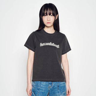 SHOOTING LOGO PIGMENT WOMAN SHORT SLEEVE T-SHIRT CHARCOAL