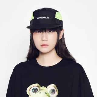 THREE TONE CAMP CAP BLACK
