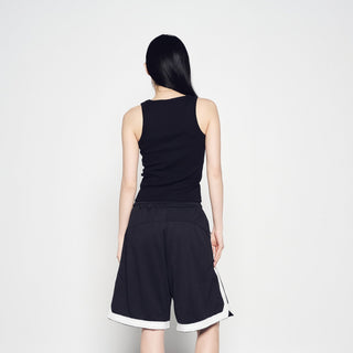 ROUNDING SYMBOL LOGO WOMAN SLEEVELESS BLACK