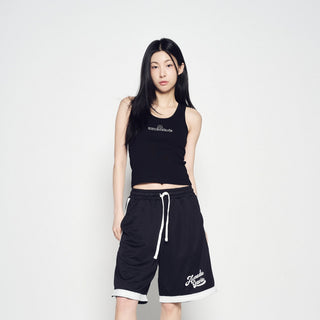 ROUNDING SYMBOL LOGO WOMAN SLEEVELESS BLACK