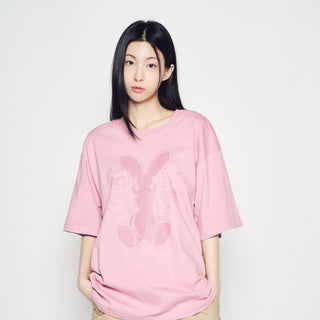 SOLO RABBIT ALIEN SHORT SLEEVE T-SHIRT LIGHT PINK