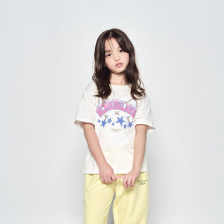 KIDS STAR RABBIT SHORT SLEEVE T-SHIRT CREAM