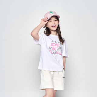 KIDS UNIVERSE DRAWING SHORT SLEEVE T-SHIRT WHITE