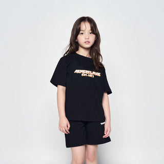 KIDS FLAME LOGO SHORT SLEEVE T-SHIRT BLACK