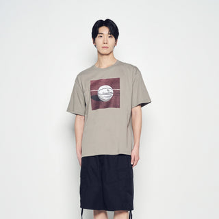 SQUARE BASKETBALL SHORT SLEEVE T-SHIRT LIGHT COCOA