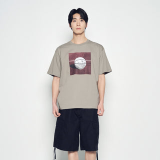 SQUARE BASKETBALL SHORT SLEEVE T-SHIRT LIGHT COCOA