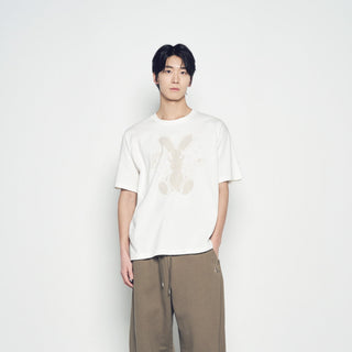 SOLO RABBIT ALIEN SHORT SLEEVE T-SHIRT CREAM
