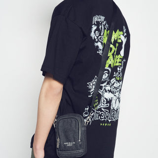 ESSENTIAL DENIM MINI CROSS BAG BLACK