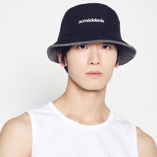 LINE POINT BUCKET HAT BLACK
