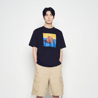SQUARE BASKETBALL SHORT SLEEVE T-SHIRT BLACK