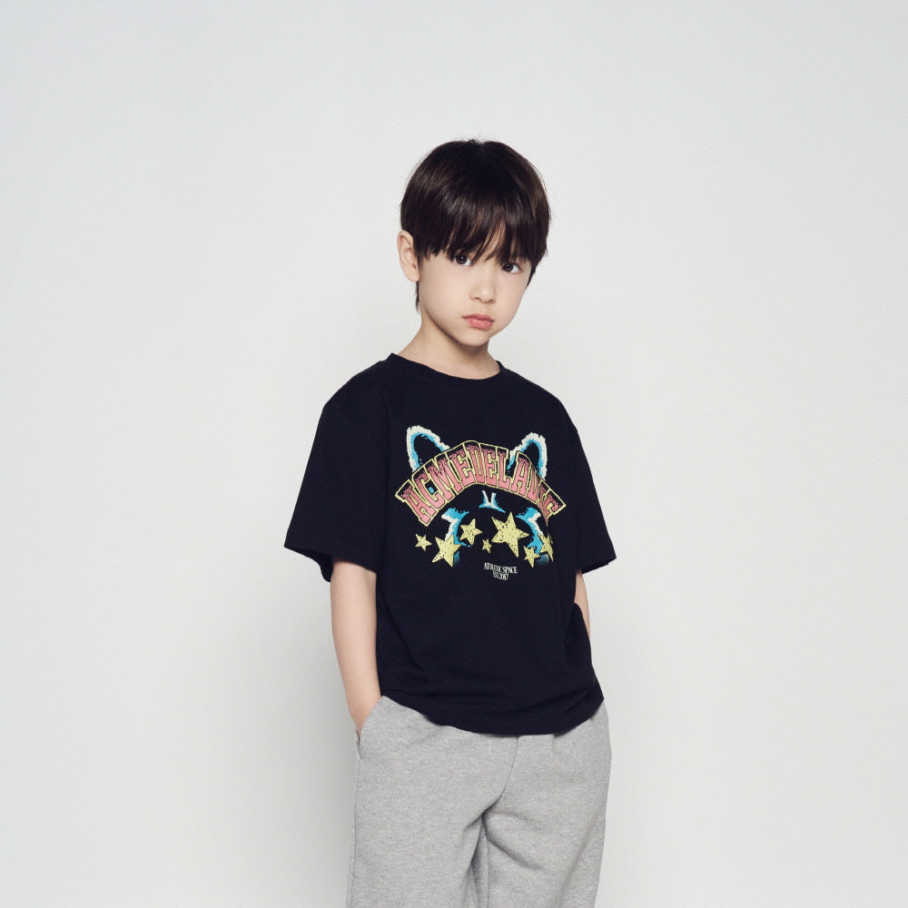 BUY ADLV T-Shirt KIDS STAR RABBIT SHORT SLEEVE T-SHIRT BLACK