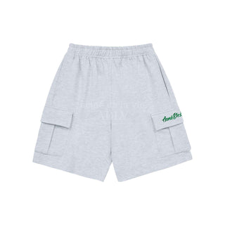 SCRIPT LOGO PRINTING CARGO SHORT PANTS MELANGE