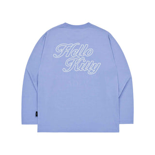 acme de la vie / Sanrio HELLO KITTY ARTWORK LONG SLEEVE T-SHIRT BLUE PURPLE