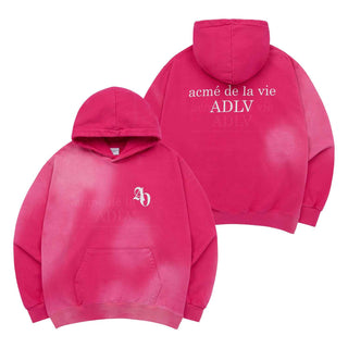 NEW SYMBOL LOGO SPRAY WASHING HOODIE PINK