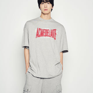 DOUBLE LAYER LOGO WIDE SHORT SLEEVE T-SHIRT MELANGE