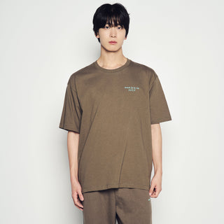 BORDER LINE BASIC LOGO SHORT SLEEVE T-SHIRT COCOA