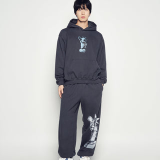 AC BEAR STATUE OF LIBERTY HOODIE CHARCOAL
