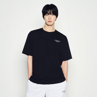 BORDER LINE BASIC LOGO SHORT SLEEVE T-SHIRT BLACK
