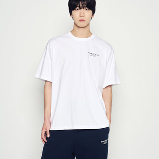 BORDER LINE BASIC LOGO SHORT SLEEVE T-SHIRT WHITE