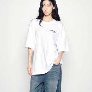 BORDER LINE BASIC LOGO SHORT SLEEVE T-SHIRT WHITE