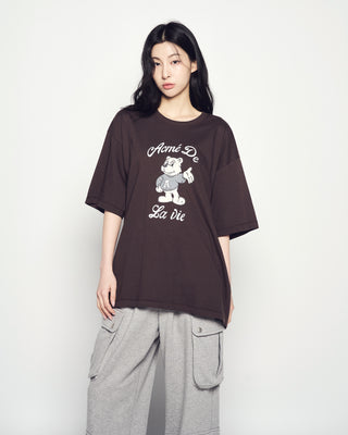 AC BEAR WELCOME SHORT SLEEVE T-SHIRT DARK BROWN
