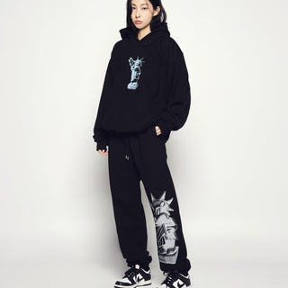 AC BEAR STATUE OF LIBERTY HOODIE BLACK