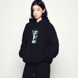 AC BEAR STATUE OF LIBERTY HOODIE BLACK