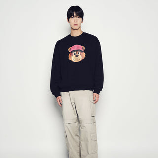 3D AC BEAR FACE SWEATSHIRT BLACK