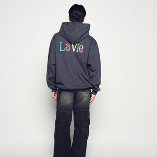 COLOR LOGO HOODIE CHARCOAL
