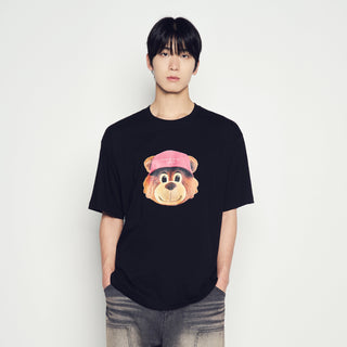 3D AC BEAR FACE SHORT SLEEVE T-SHIRT BLACK