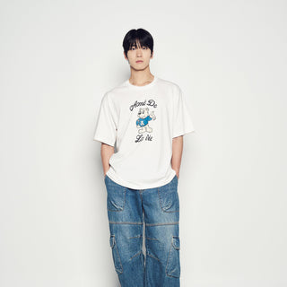 AC BEAR WELCOME SHORT SLEEVE T-SHIRT CREAM
