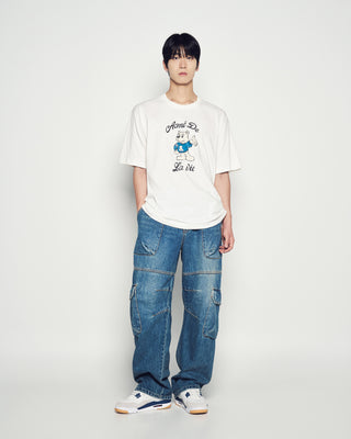 AC BEAR WELCOME SHORT SLEEVE T-SHIRT CREAM