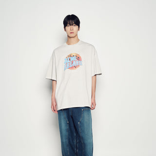 BASKET BALL PIGMENT SHORT SLEEVE T-SHIRT LIGHT GRAY