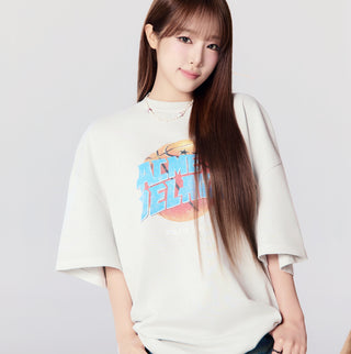 BASKET BALL PIGMENT SHORT SLEEVE T-SHIRT LIGHT GRAY
