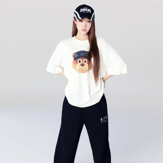 3D AC BEAR FACE SHORT SLEEVE T-SHIRT CREAM