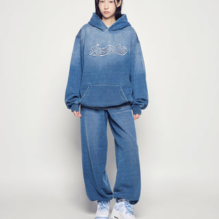 DENIM EFFECT ZURRY LONG PANTS NAVY