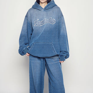 DENIM EFFECT ZURRY LONG PANTS NAVY