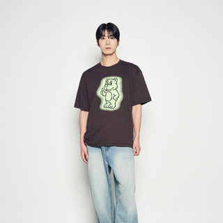 AC BEAR NEON SHORT SLEEVE T-SHIRT DARK BROWN