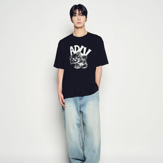 ADLV PIGGYBACK SHORT SLEEVE T-SHIRT BLACK