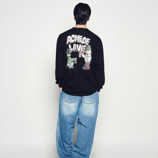 AC BEAR GRAFFITI LONG SLEEVE BLACK