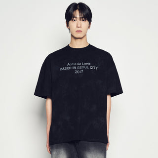 DIRTY WASHED SHORT SLEEVE T-SHIRT BLACK