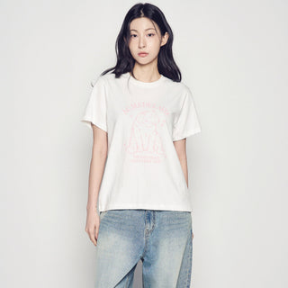 WOMAN POLAR BEAR SHORT SLEEVE T-SHIRT CREAM