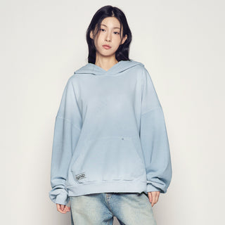 DISTRESSED HOODIE SKY BLUE