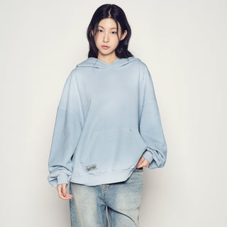 DISTRESSED HOODIE SKY BLUE